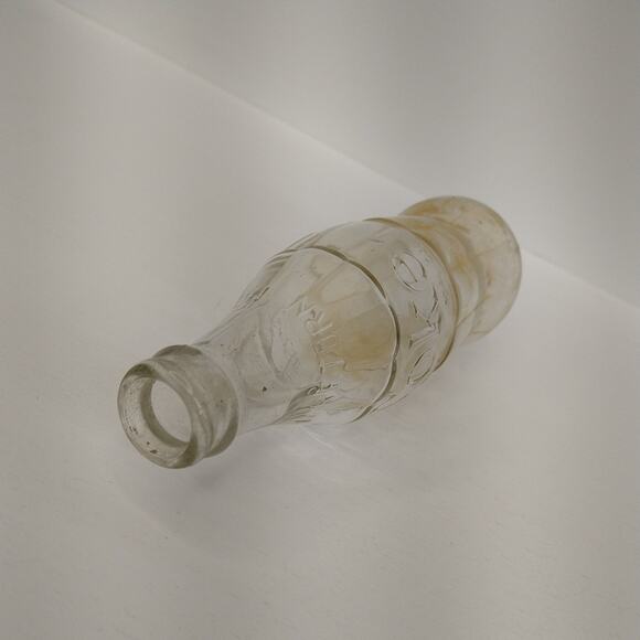 Coca-Cola Embossed Clear Glass No Deposit No Return 10 Ounce Empty Vtg Barn Find - Picture 2 of 16